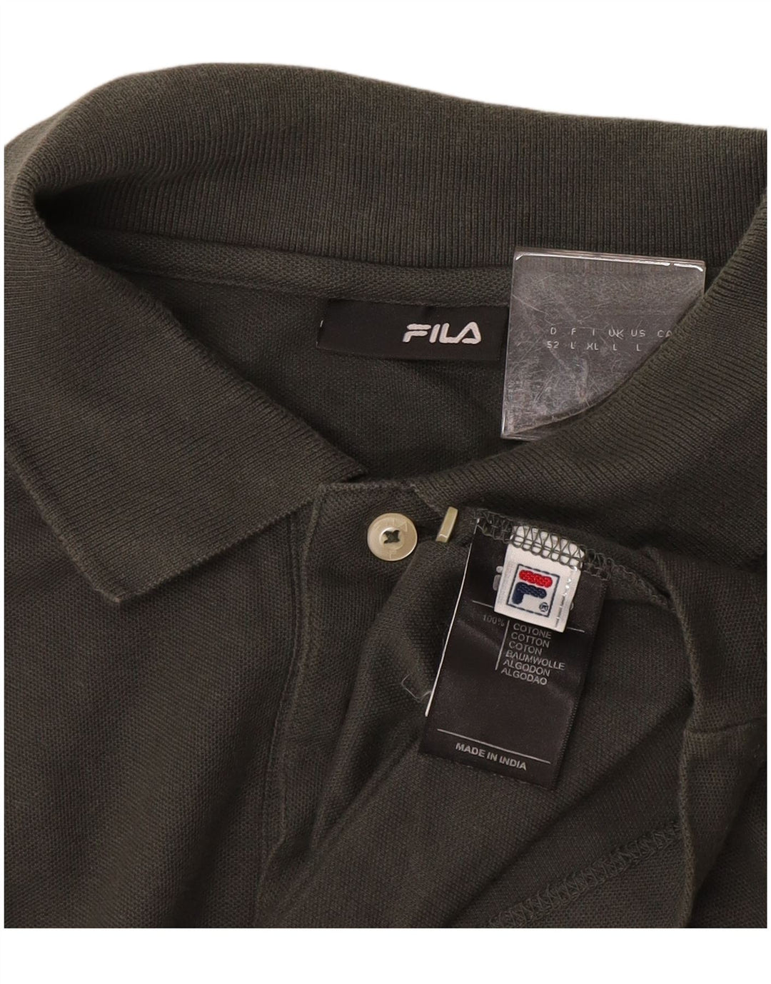 FILA Poloskjorte til mænd, stor grå bomuld