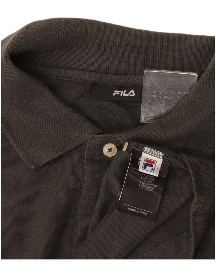 FILA Poloskjorte til mænd, stor grå bomuld