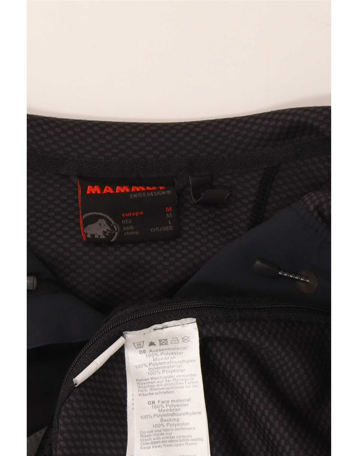Mammut Dame Hooded Windbreaker Jacket UK 14 Medium Black Polyester