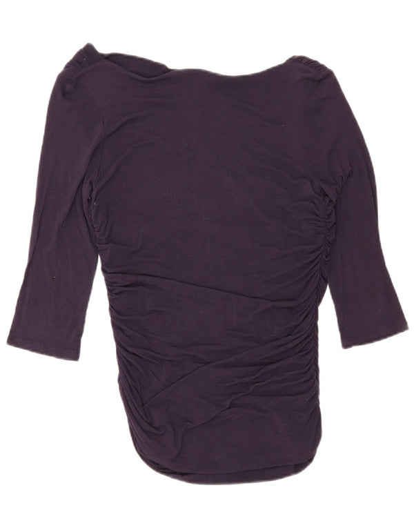 Phase Eight Dame 3/4 ærme off Shoulder Top UK 12 Medium Purple Viscose