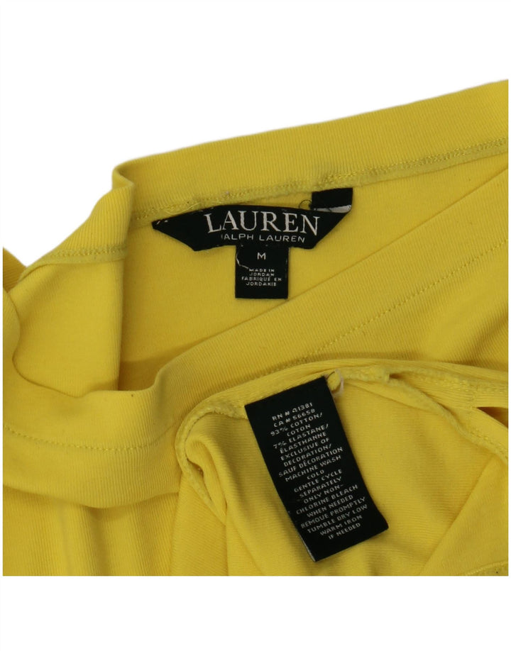 Ralph Lauren Damebluse Top UK 12 Medium Gul Bomuld