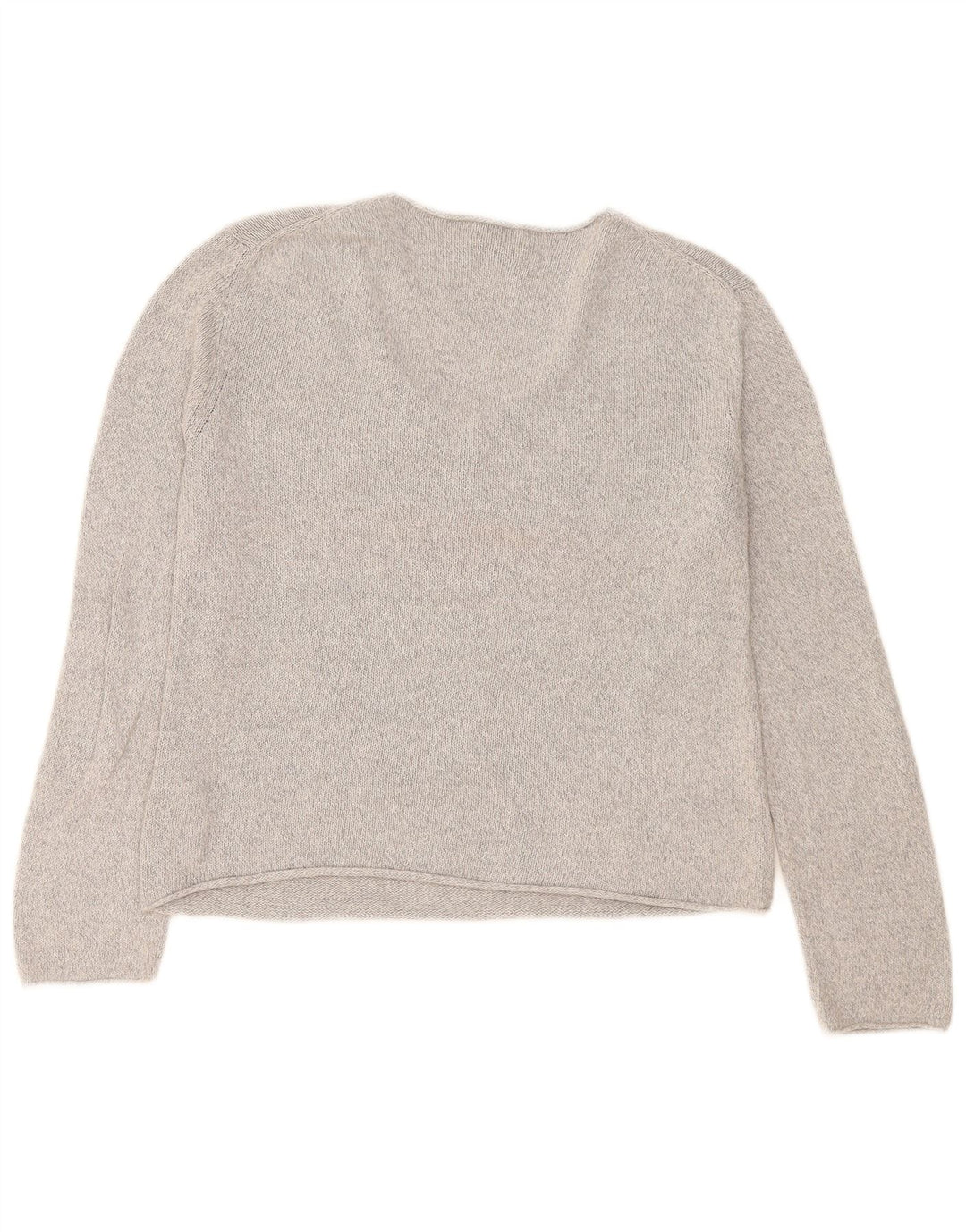 Massimo Dutti Dame V-hals sweater UK 14 Medium Grey Flecked Bomuld