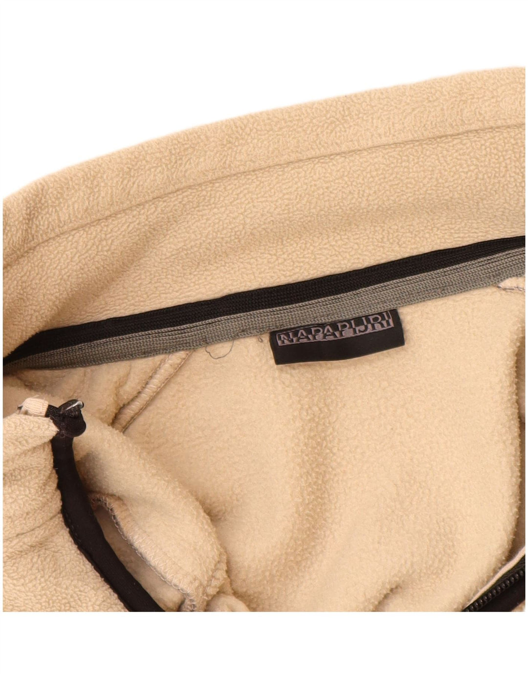 NAPAPIJRI Fleecejakke til kvinder UK 14 Large Beige Colourblock Polyester