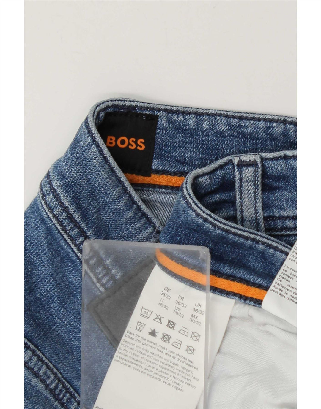 Hugo Boss Herre Slim Jeans W36 L32 Blå Bomuld