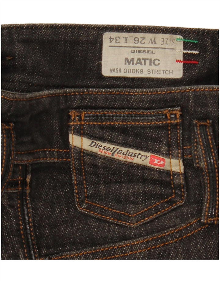 Diesel Dame Matic Straight Jeans W26 L31 Sort Bomuld