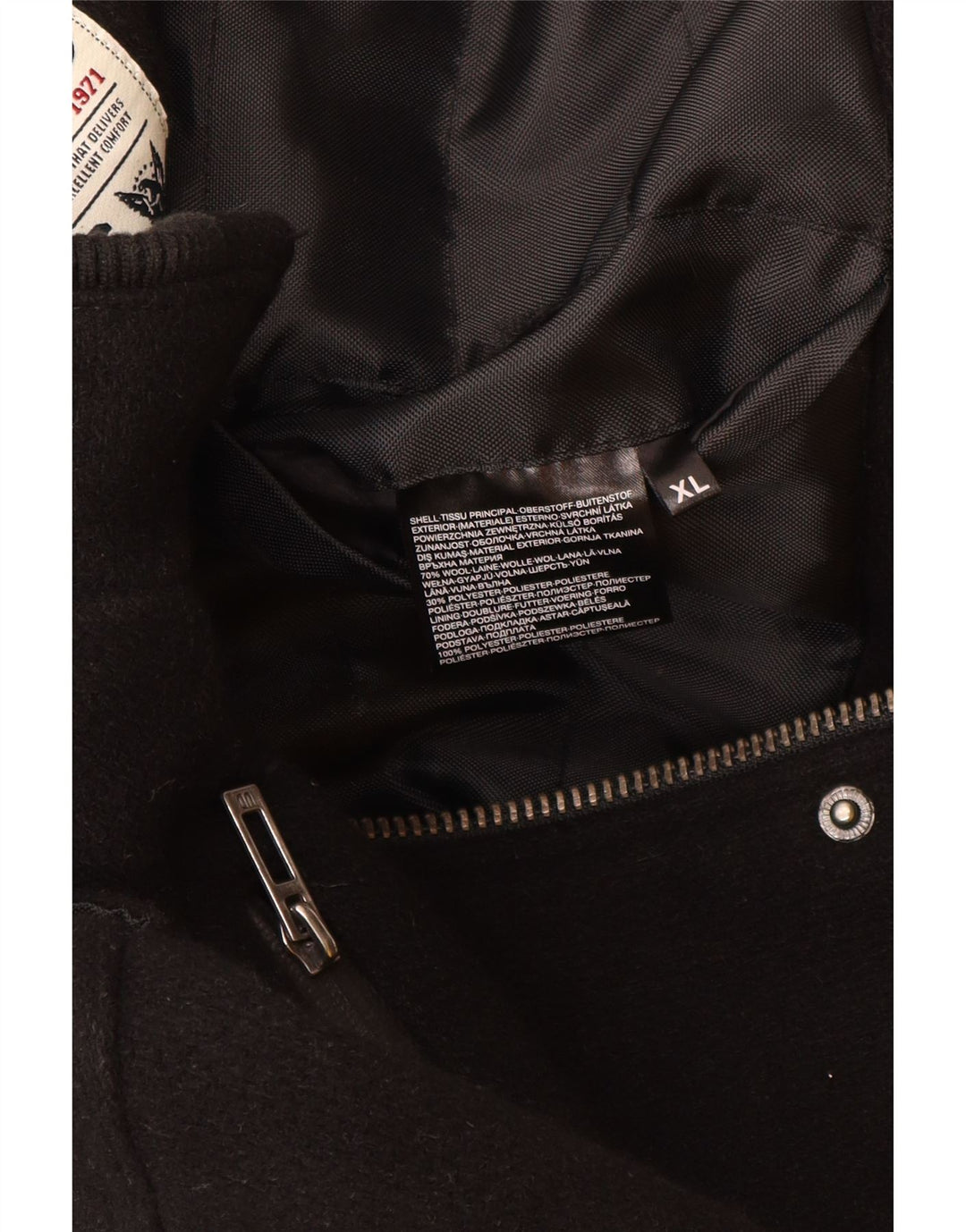 ANGELO LITRICO Herre Military Bomber Jacket UK 42 XL Sort Uld