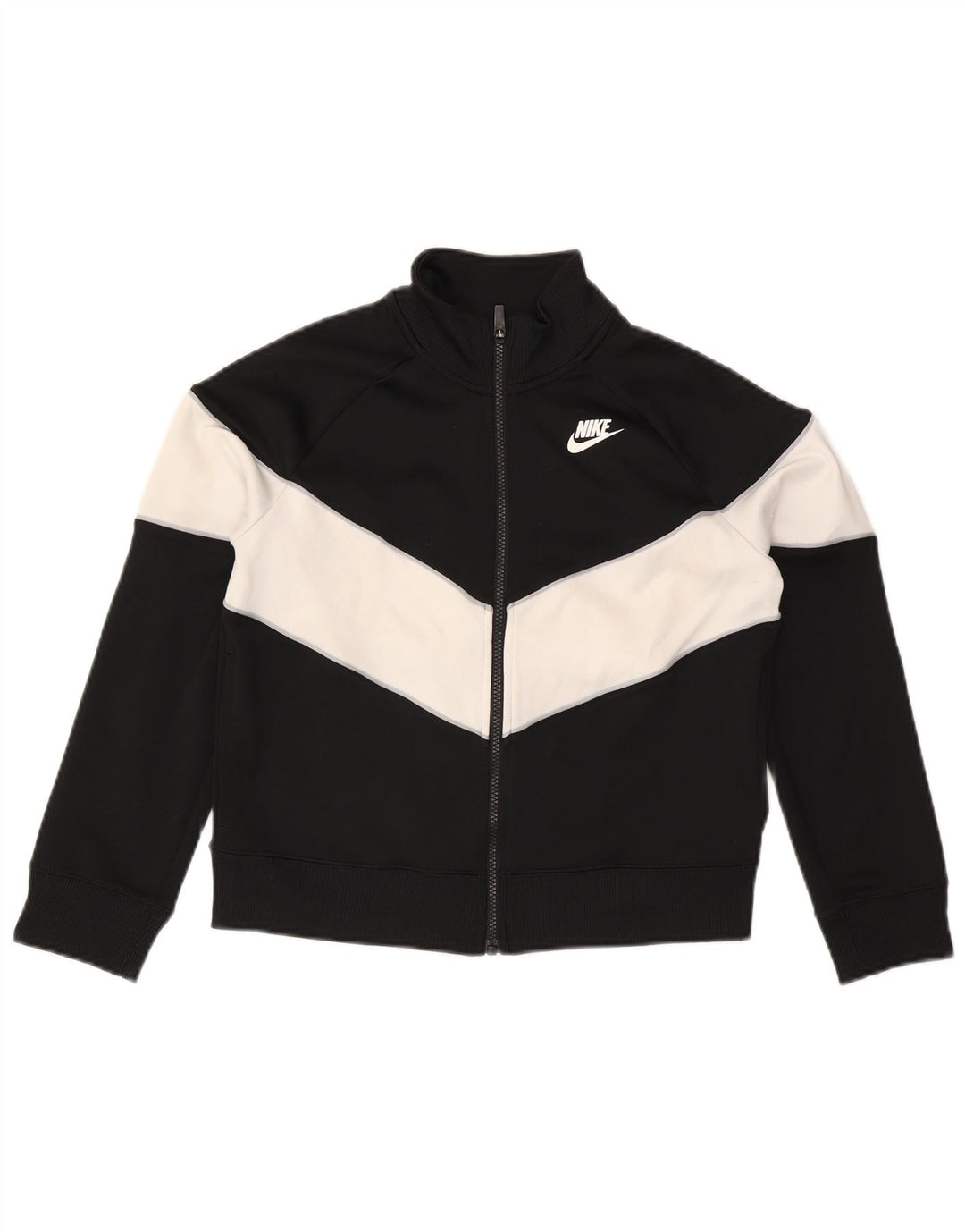 NIKE Girls Tracksuit Top Jacket 13-14 Years XL Black Colourblock Vintage Nike and Second-Hand Nike from Messina Hembry 