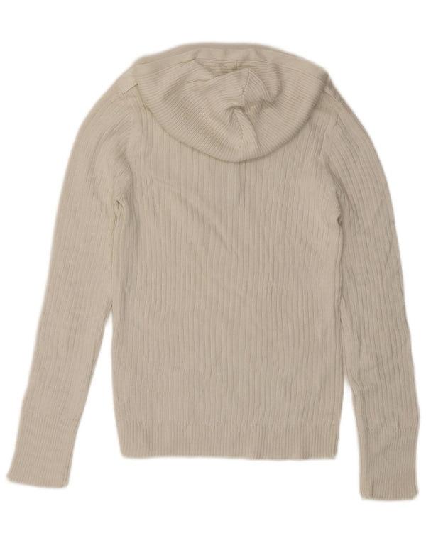 CALVIN KLEIN JEANS Dame hættetrøje trøje UK 18 XL Hvid bomuld