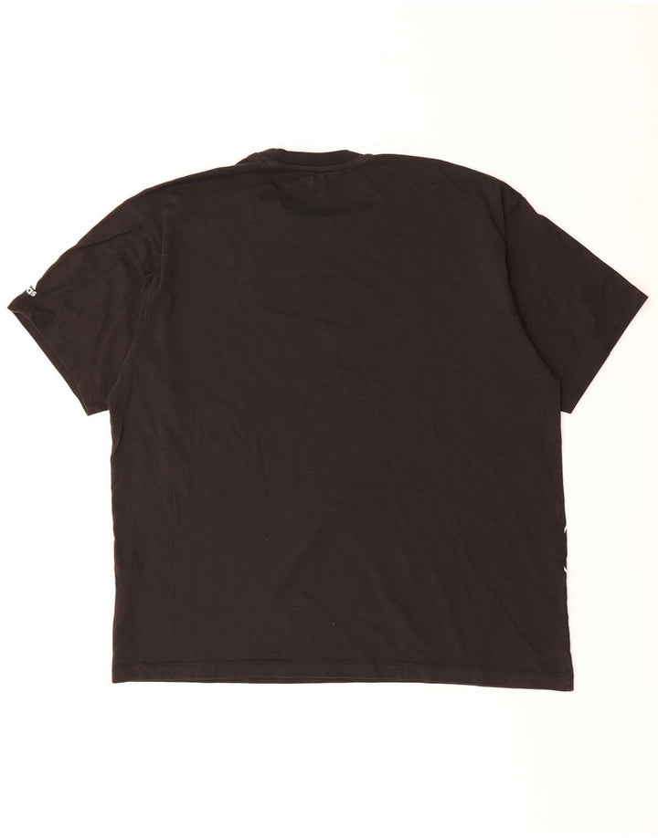 ADIDAS Mens Graphic T-Shirt Top Large Black Cotton
