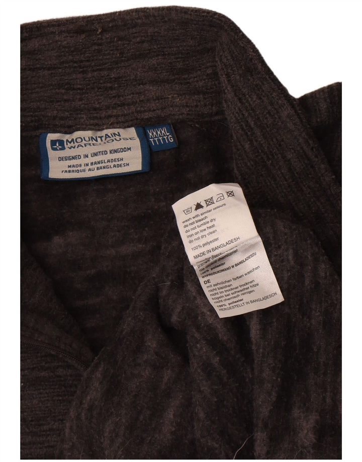 Mountain Warehouse Herre Zip Neck Fleece Jumper 4XL Grå Flecked Polyester