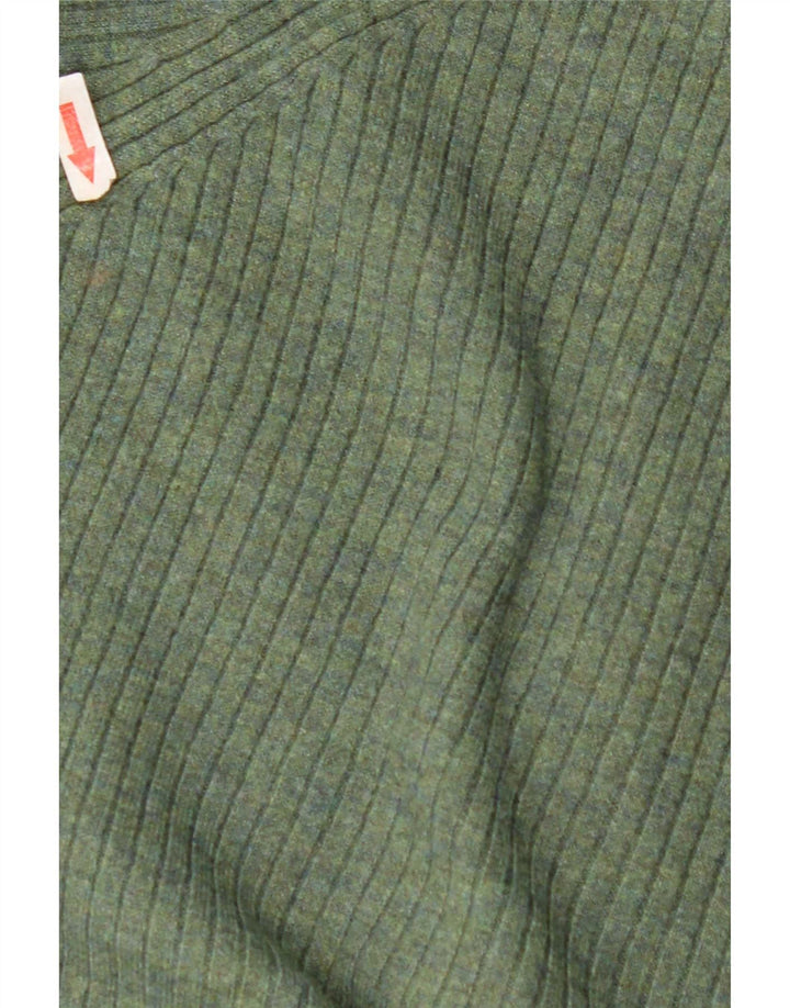 Marks & Spencer Dame sweater med lynlås-hals UK 14 Medium Green Polyester