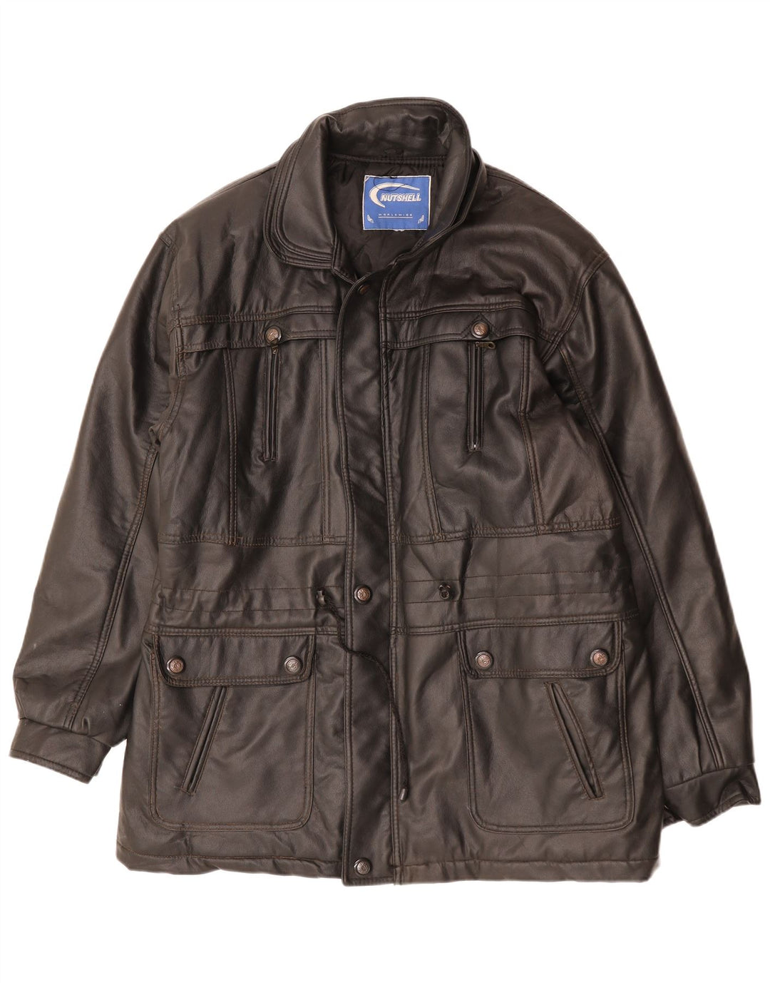 NØDDESKAL Herre læderfrakke UK 40 Large Black