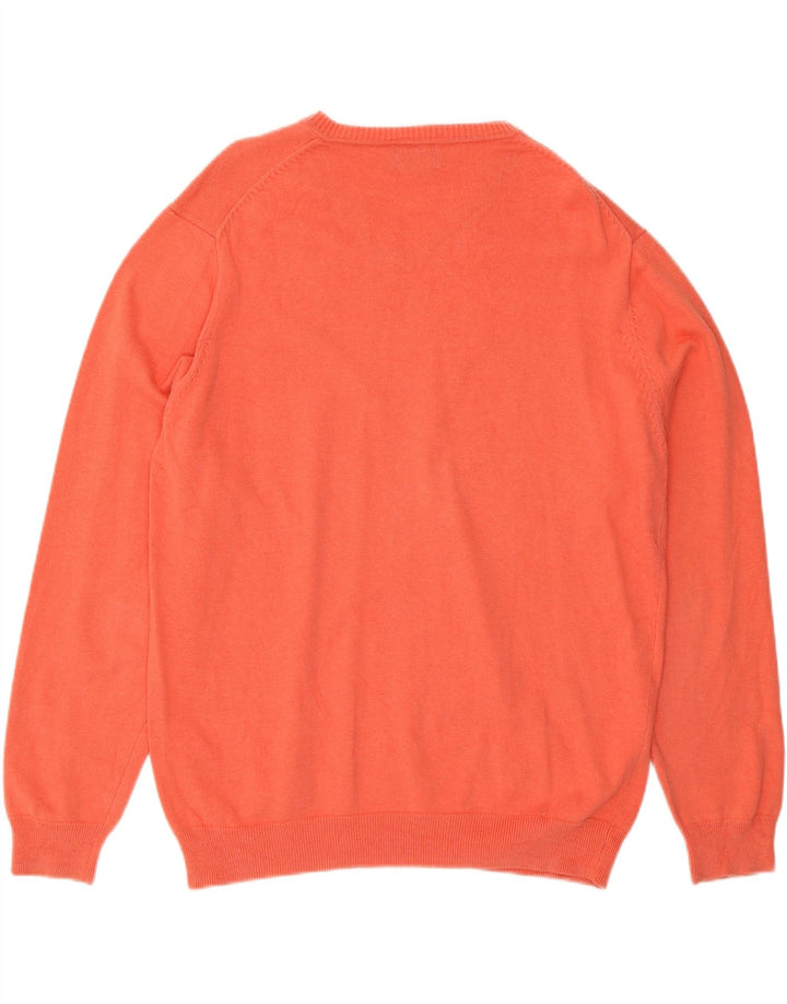 MASSIMO DUTTI Herre V-hals sweater Stor Pink Bomuld