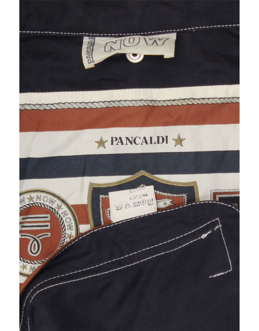 Pancaldi Herre Liner Bomber Jacket UK 42 XL Navy Blue Bomuld