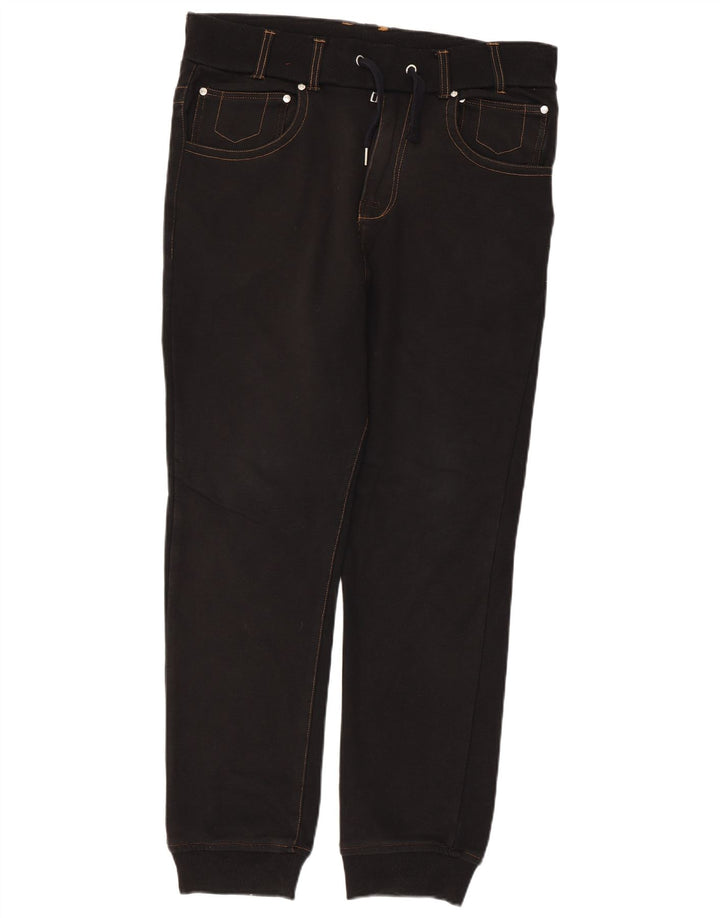 Zara Mens Joggers Cropped Trousers Small W30 L25 Black