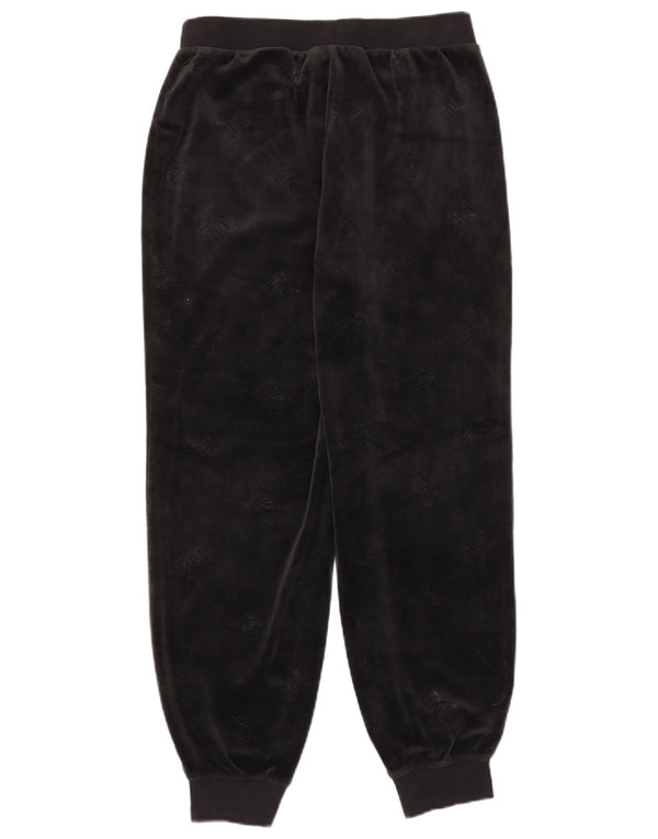 Juicy Couture Dame grafisk træningsdragt Bukser Joggers UK 14 Medium Black