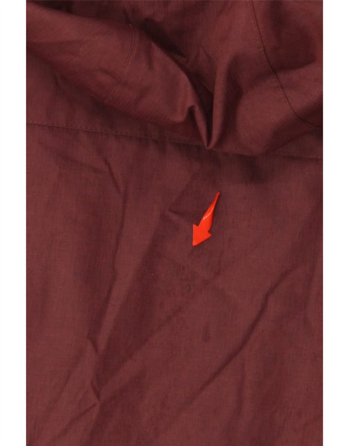 COLUMBIA Dame Hætte Oversized Windbreaker Jacket UK 10 Small Burgundy