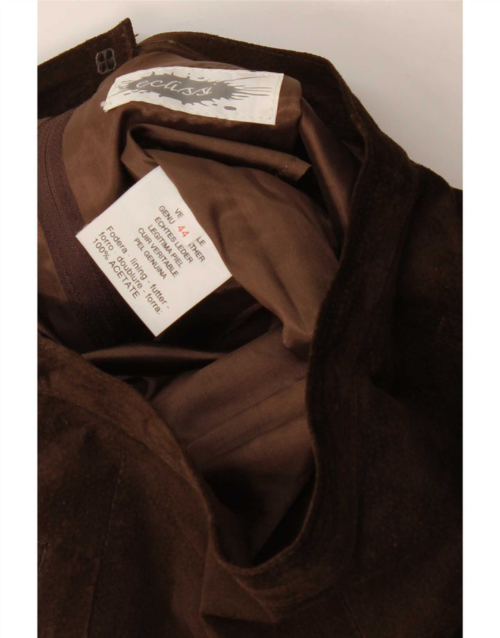 Vintage dame ruskindsnederdel IT 44 Medium W28 brunt læder