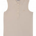 Lacoste Dame Ærmeløs Slim Fit Polo Shirt EU 36 Small White