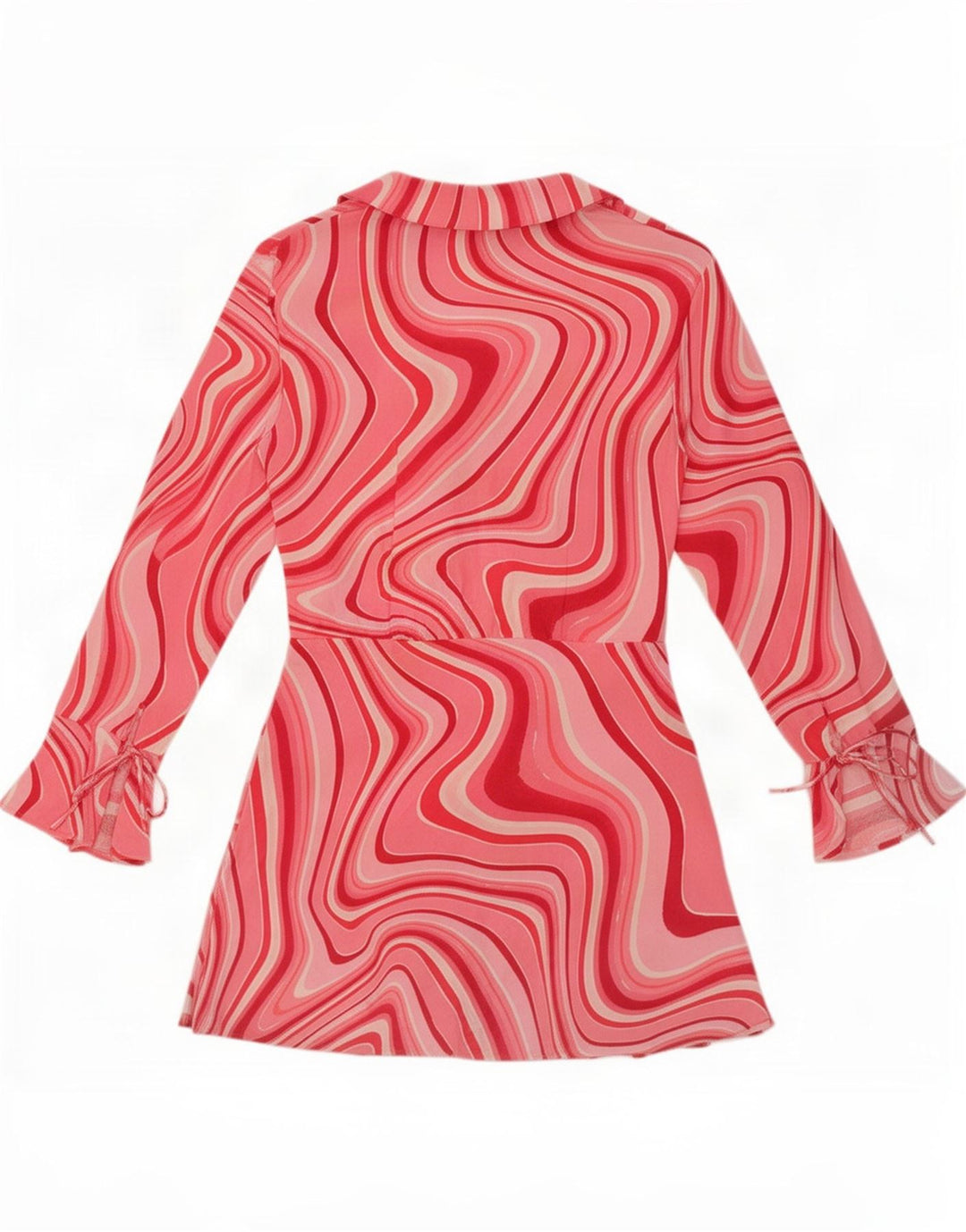 Zara Womens Cut Out Abstrakt Mønster Skede Kjole UK 12 Medium Pink
