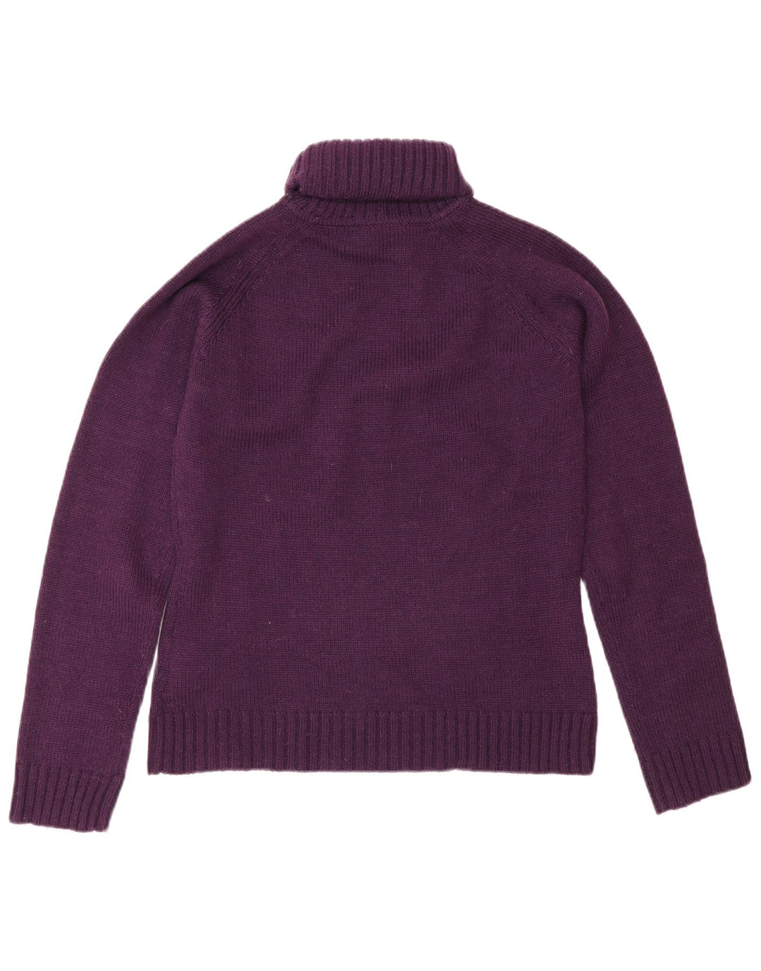 Zara Dame Roll Neck Jumper Sweater UK 14 Large Purple Polyacrylic
