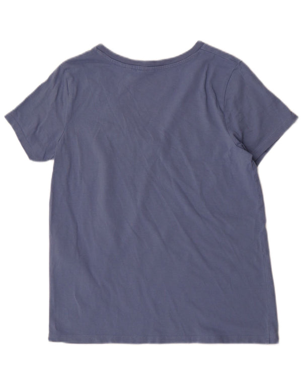 Levi's Dame T-Shirt Top UK 12 Medium Blue Bomuld