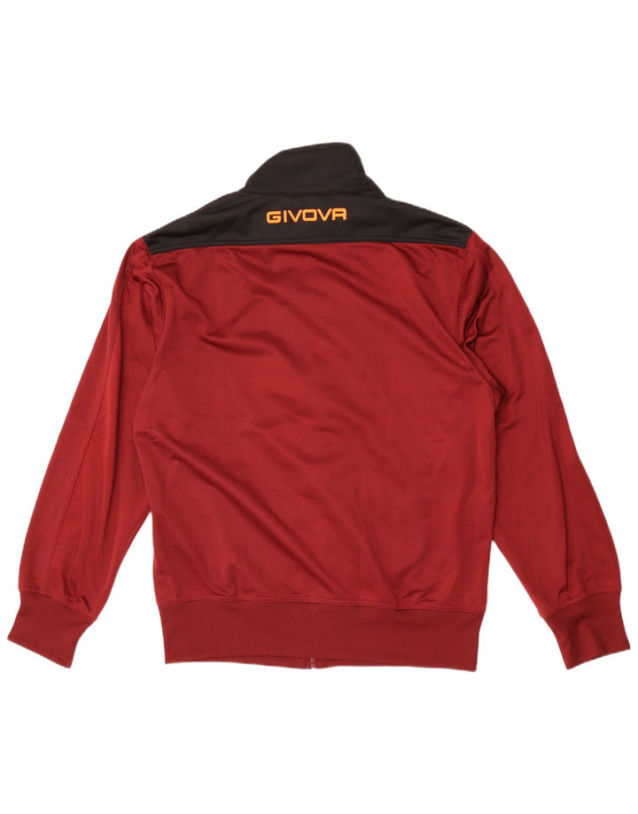 Givova Herre grafisk træningsdragt Topjakke XL Burgundy Colourblock Polyester