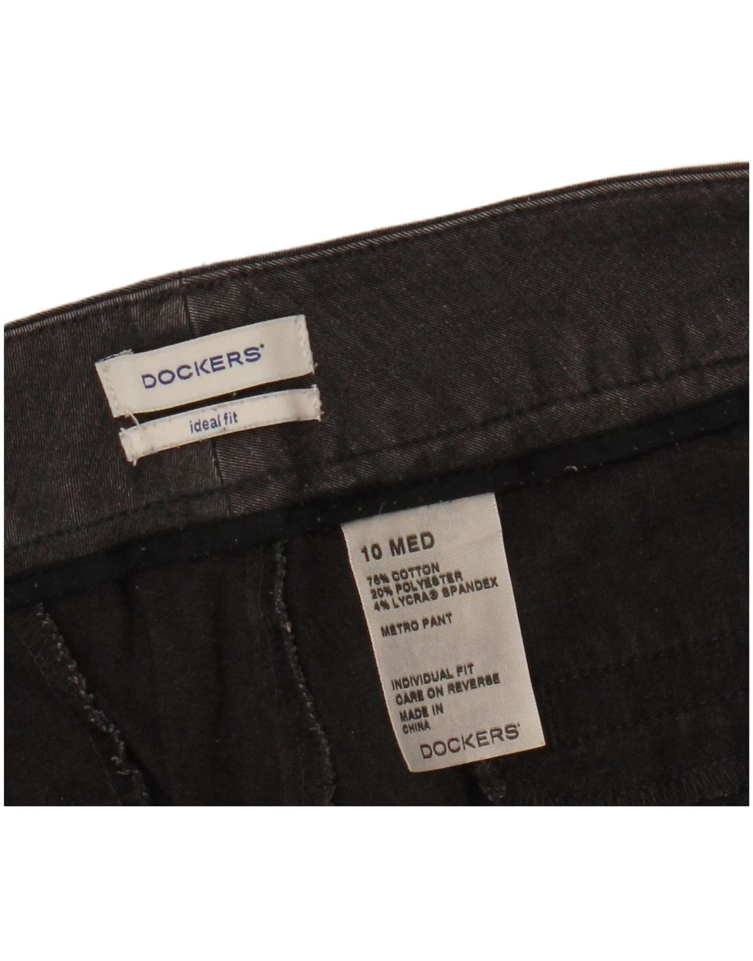 Dockers Dame Casual Bukser US 10 Large W32 L31 Grå Bomuld