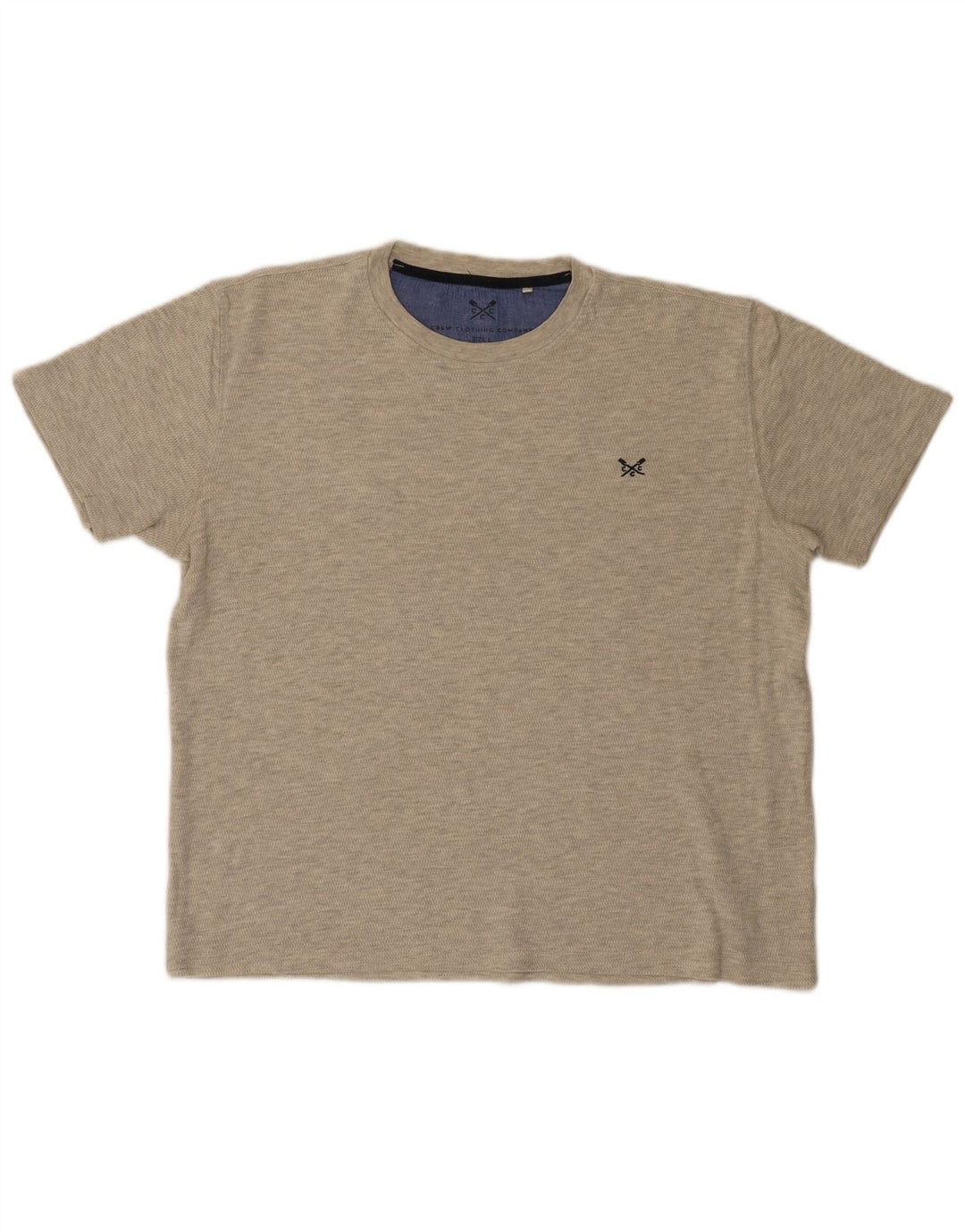 Crew Clothing Herre T-Shirt Top Stor Grå Bomuld