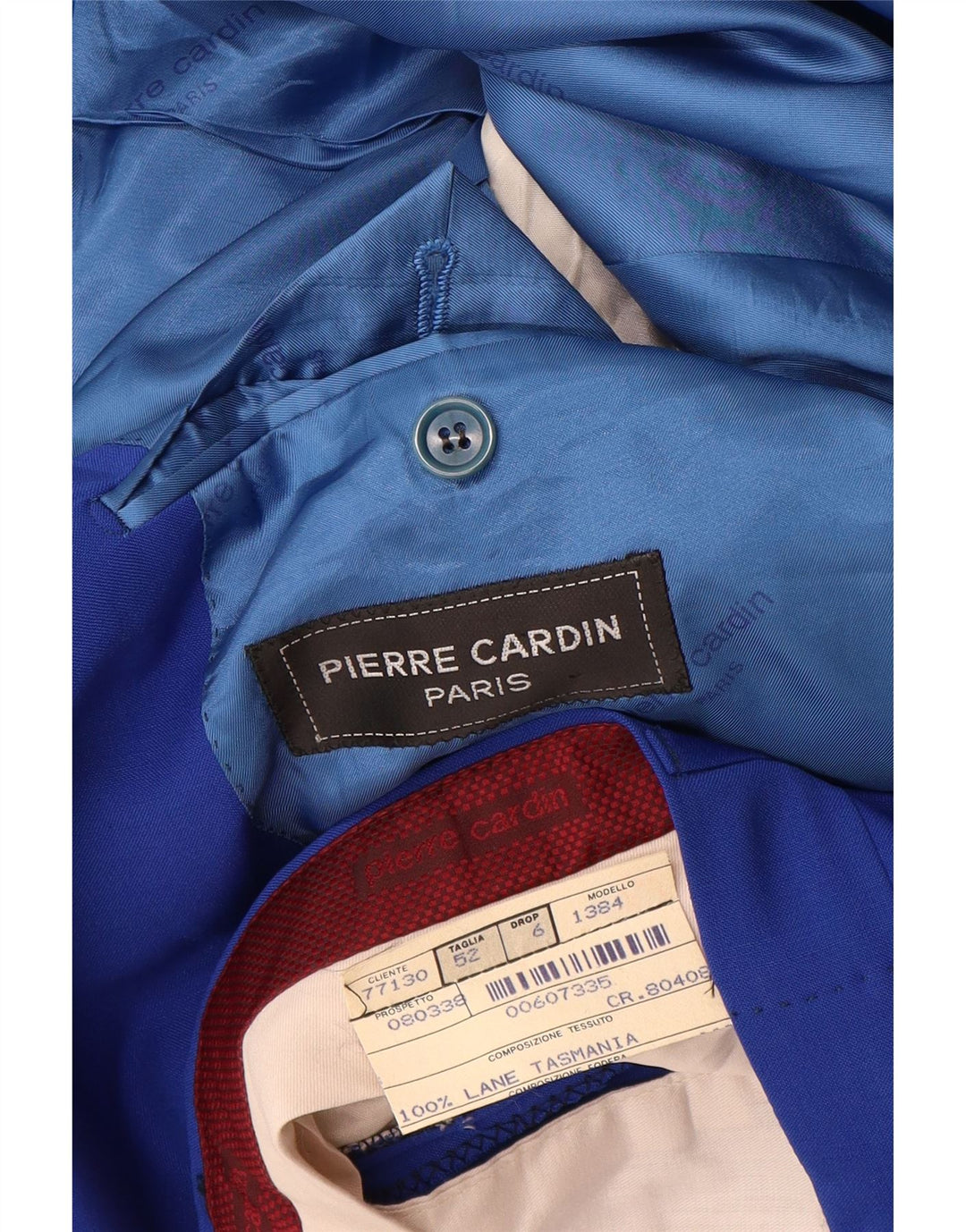 Pierre Cardin Herre 1 knap 2 stykke jakkesæt IT 52 XL W34 L30 blå uld