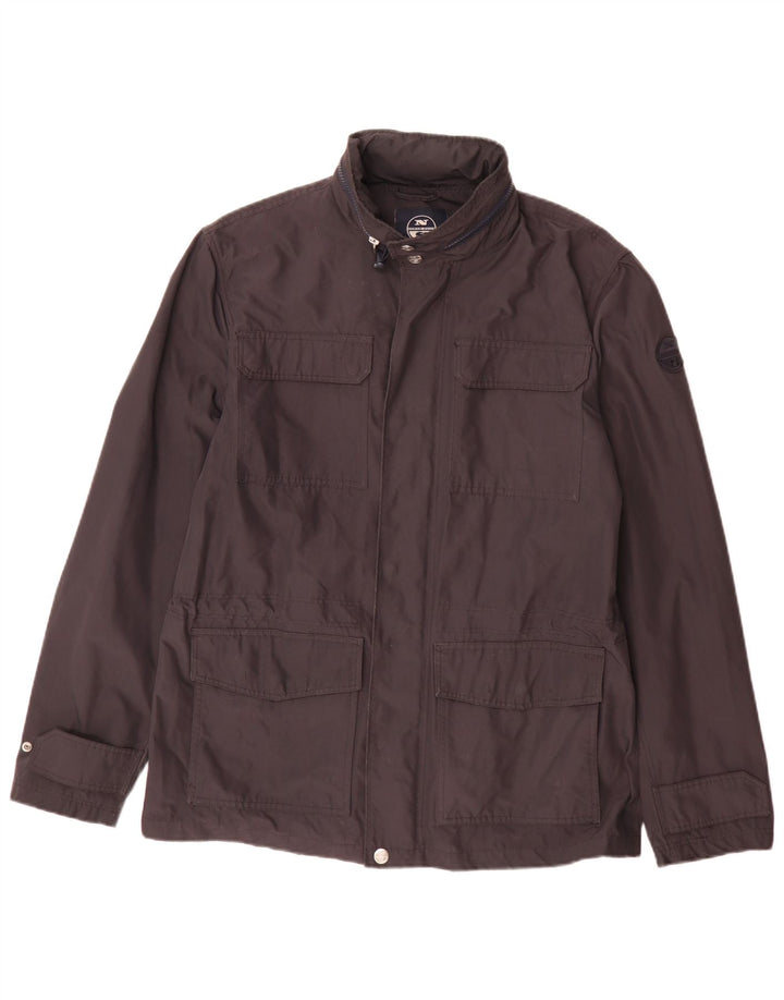 North Sails Herre Hooded Utility Jacket UK 42 XL Navy Blue Polyester