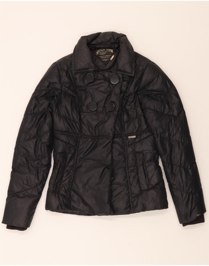 TOMMY HILFIGER Womens Padded Jacket UK 10 Small Black Polyester Vintage Tommy Hilfiger and Second-Hand Tommy Hilfiger from Messina Hembry 