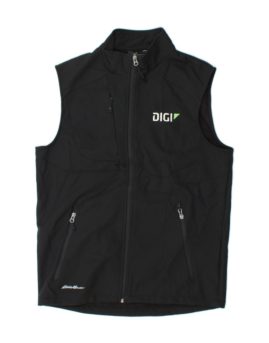 EDDIE BAUER Mens Sleeveless Tracksuit Top Jacket Medium Black Polyester Vintage Eddie Bauer and Second-Hand Eddie Bauer from Messina Hembry 