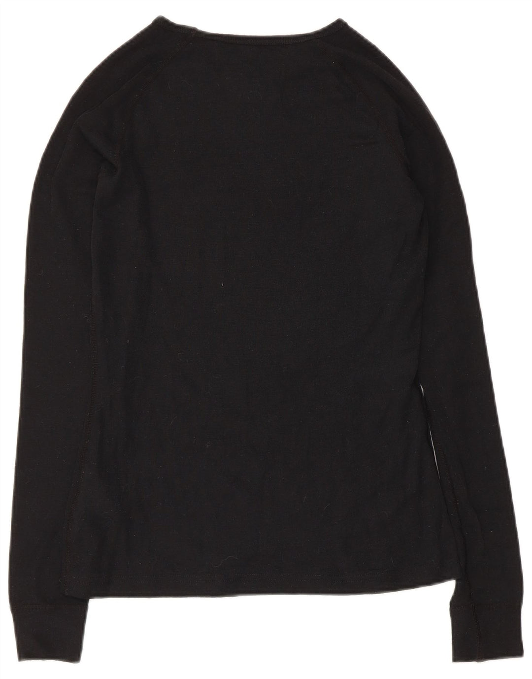 Mountain Warehouse Dame Top Langærmet UK 8 Lille Sort Uld