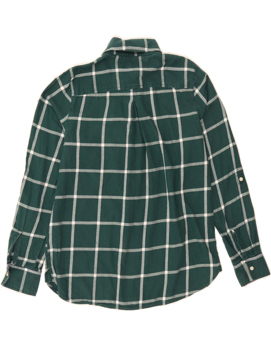 TOMMY HILFIGER Womens Pullover Shirt UK 14 Medium Green Check Cotton Vintage Tommy Hilfiger and Second-Hand Tommy Hilfiger from Messina Hembry 