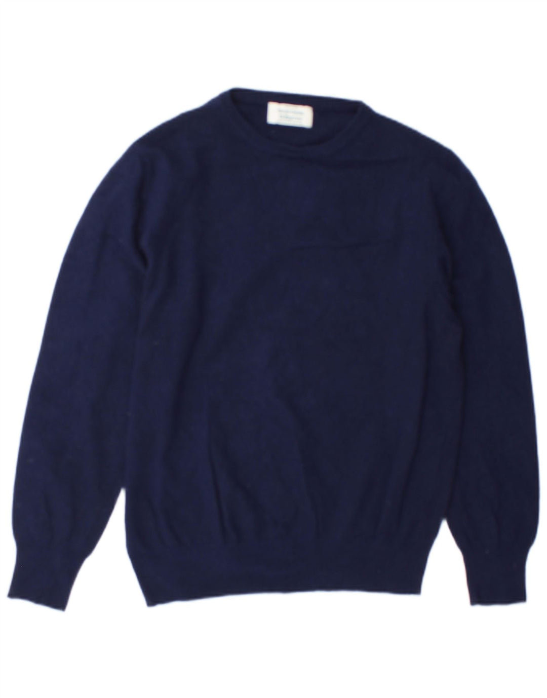 Benetton Dame Boat Neck Jumper Sweater UK 12 Medium Navy Blue