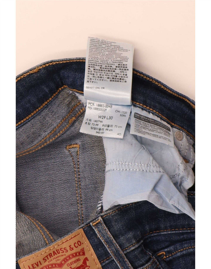 Levi's Dame 724 Højtaljede lige jeans W29 L26 Blå Bomuld