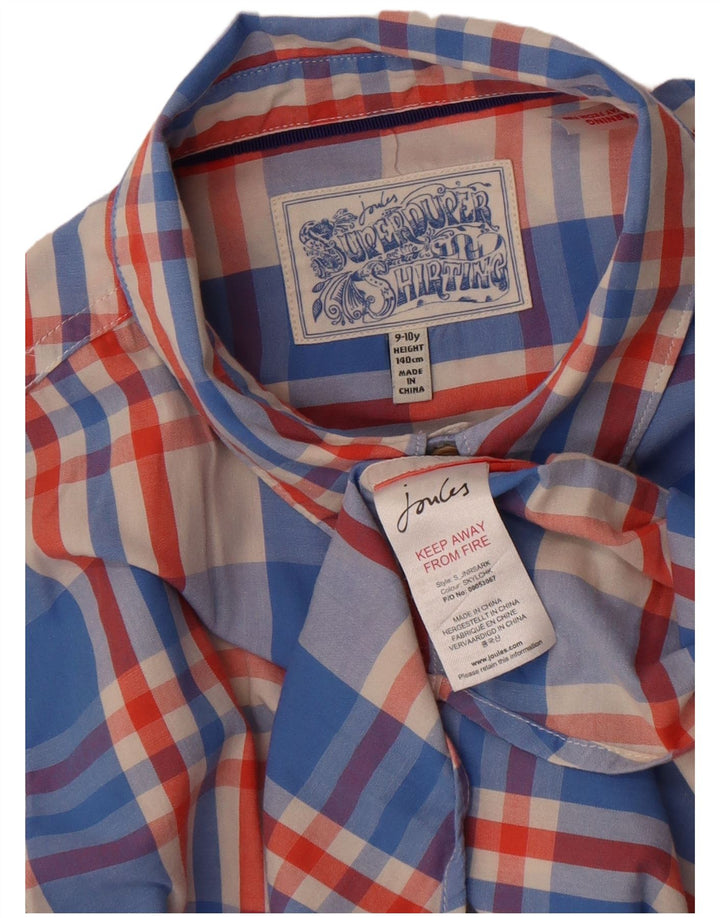 Joules drengeskjorte 9-10 år blå plaid bomuld
