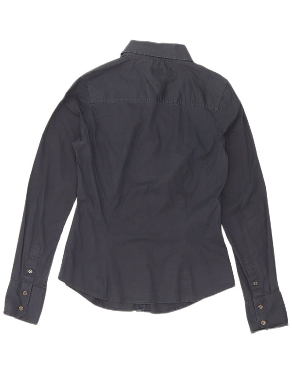 Tommy Hilfiger Dameskjorte UK 12 Medium Navyblå Bomuld