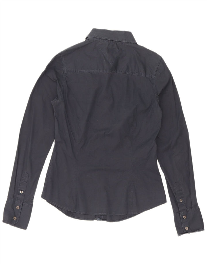 Tommy Hilfiger Dameskjorte UK 12 Medium Navyblå Bomuld