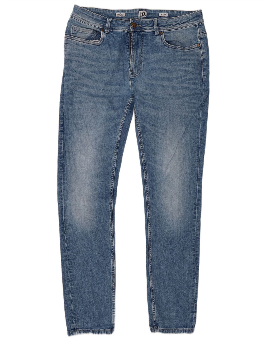 DACK'S Herre Slim Jeans IT 50 Large W34 L31 Blå Bomuld