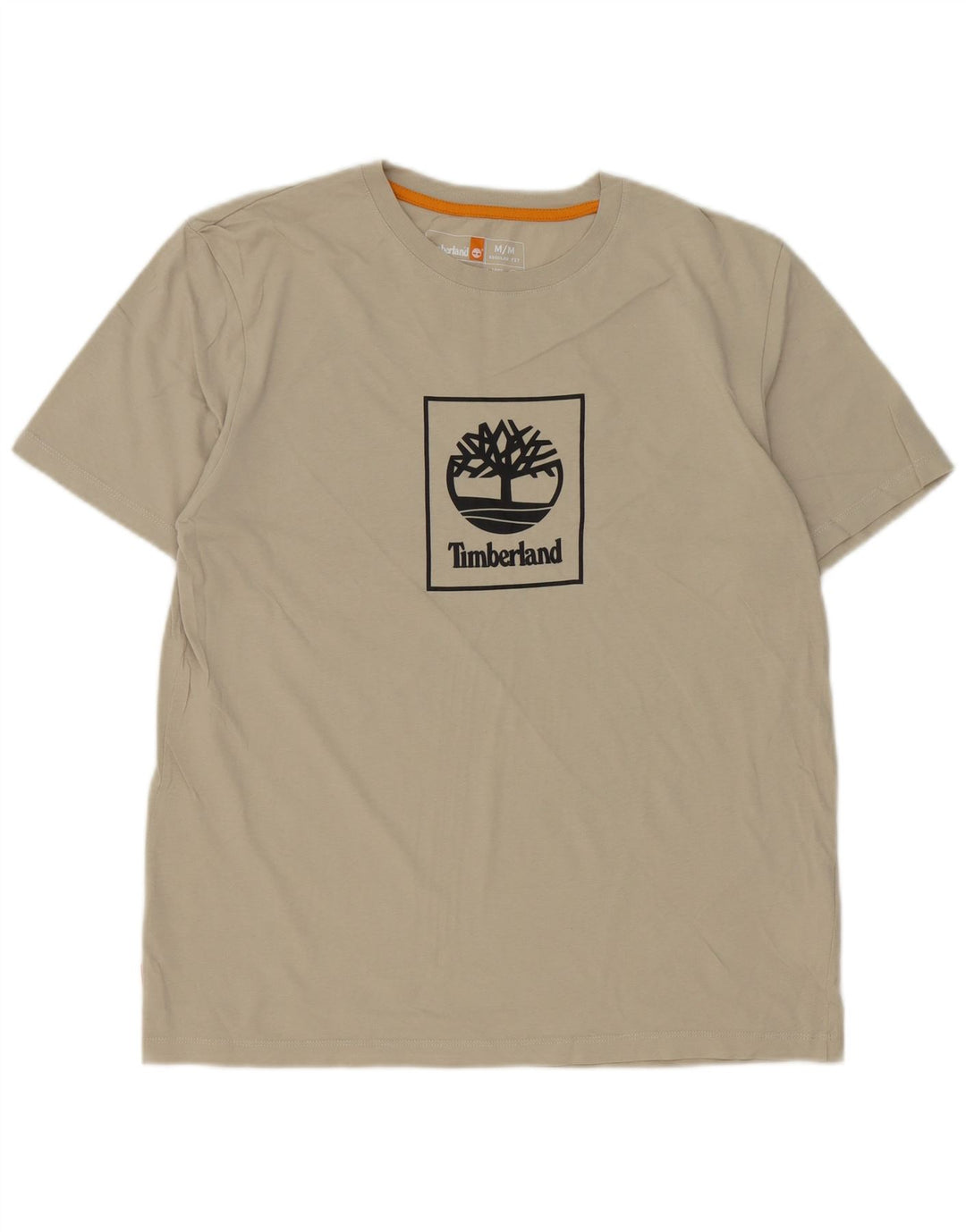 Timberland Herre Regular Fit Grafisk T-shirt Top Medium Beige Bomuld