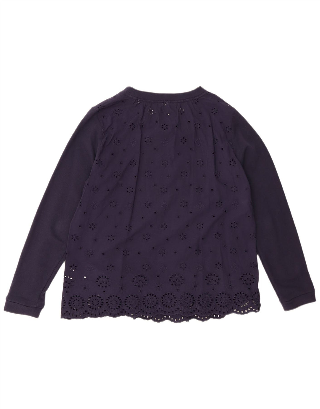 JOULES Dame bluse Top UK 12 Mellem marineblå bomuld