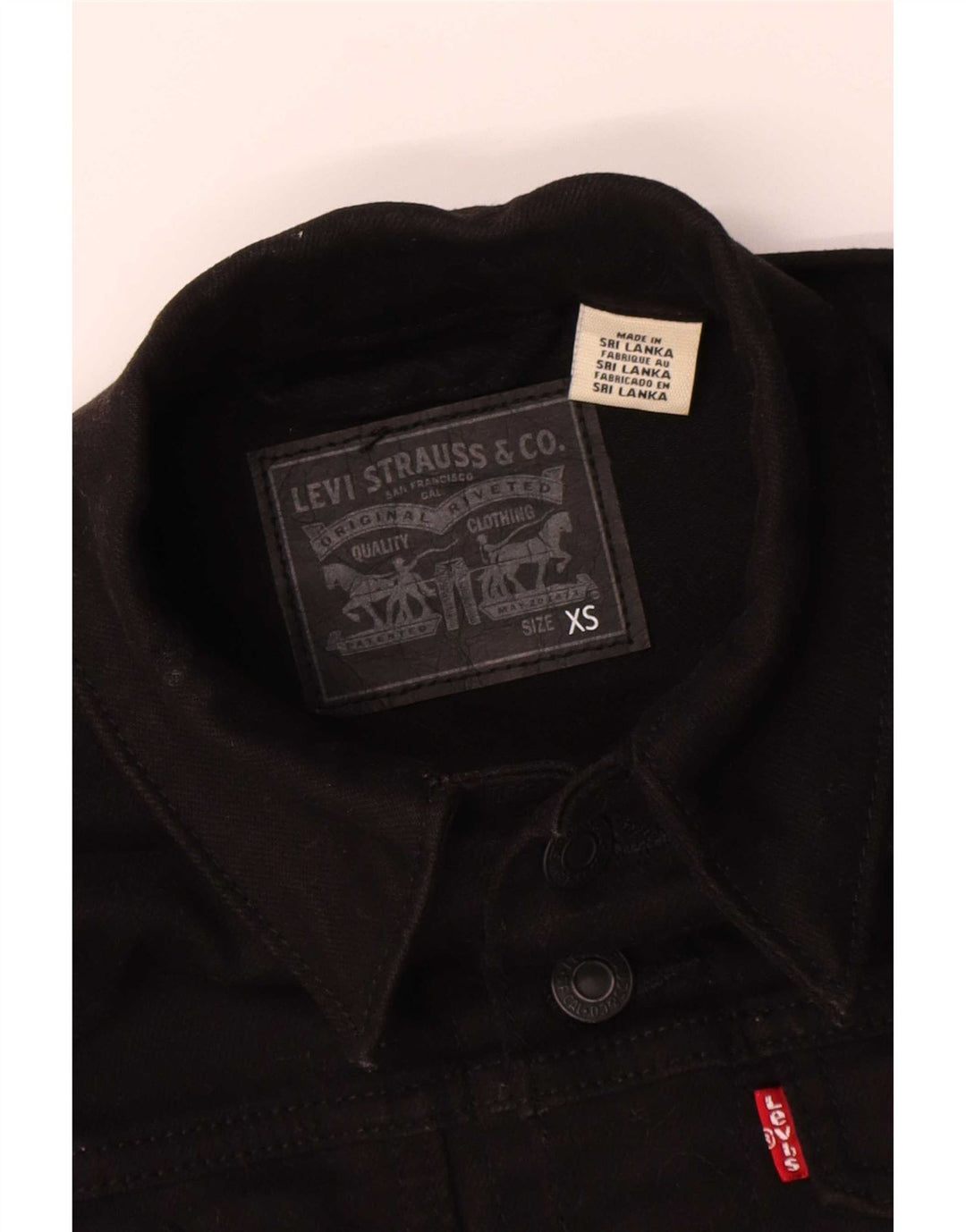 Levi's Dame denimjakke UK 6 XS Sort Bomuld