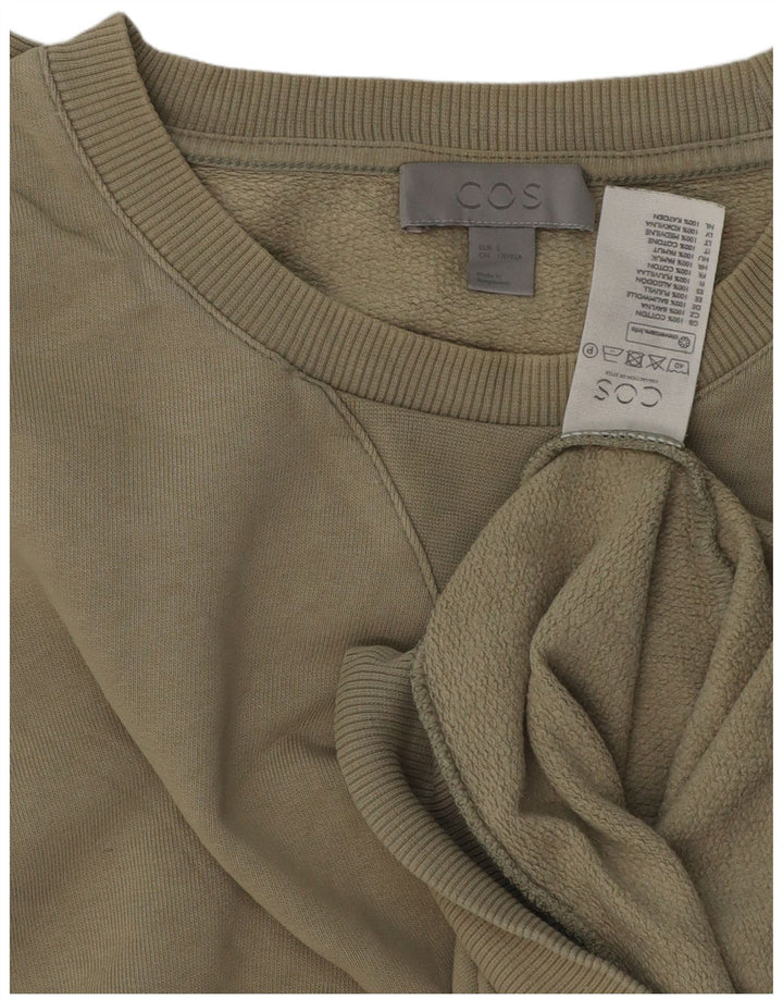 Cos Herre Sweatshirt Jumper Small Khaki Bomuld