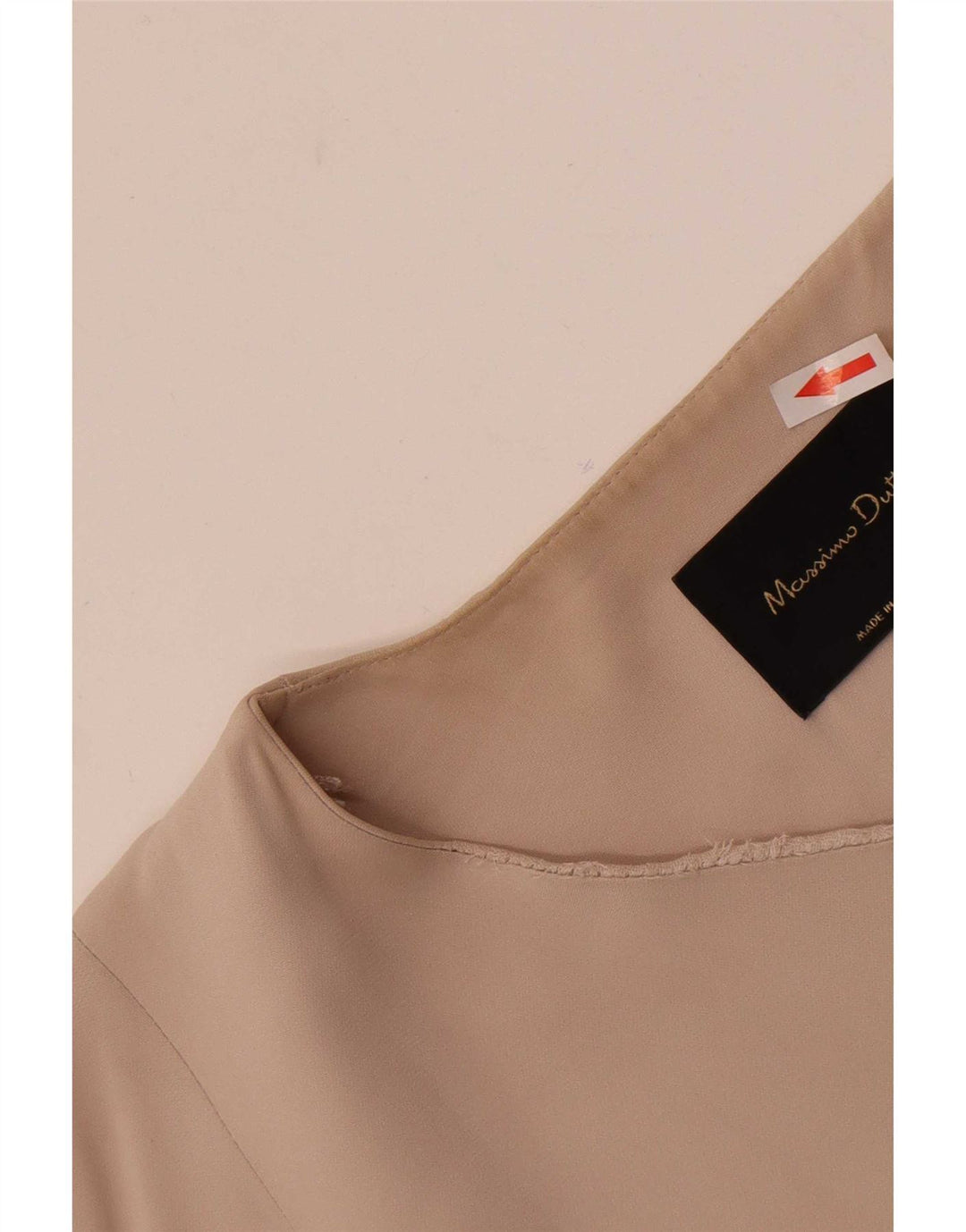 Massimo Dutti Dame Longline ærmeløs blazerjakke UK 14 Medium Beige
