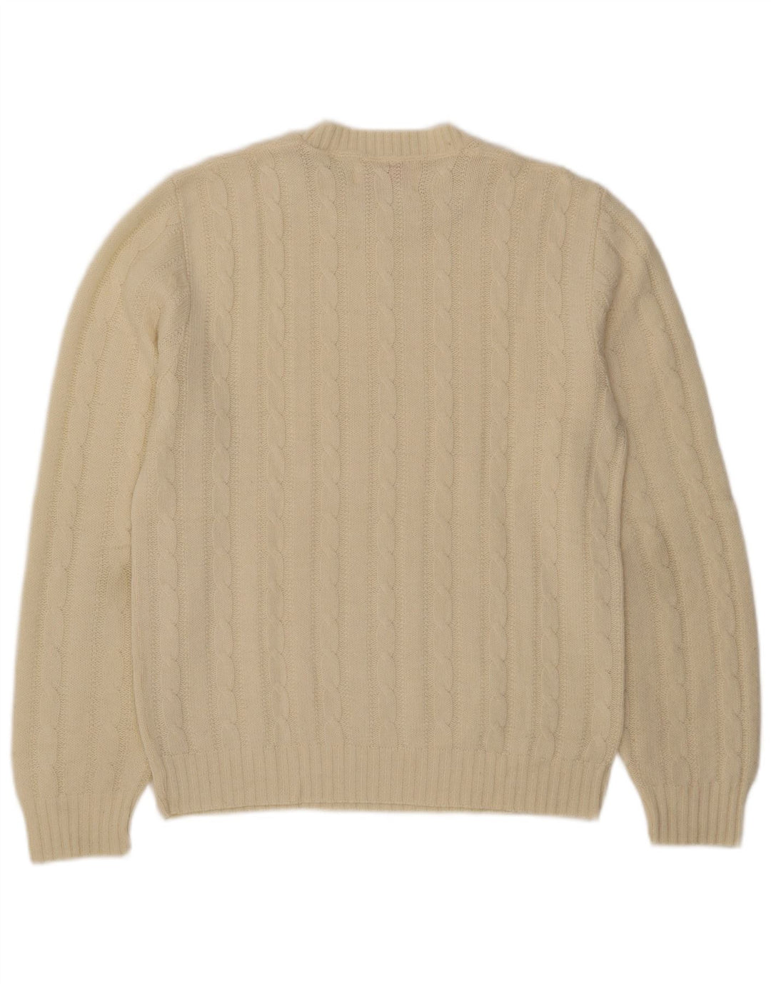 Jantzen Herre Crew Neck Jumper Sweater Medium Off White