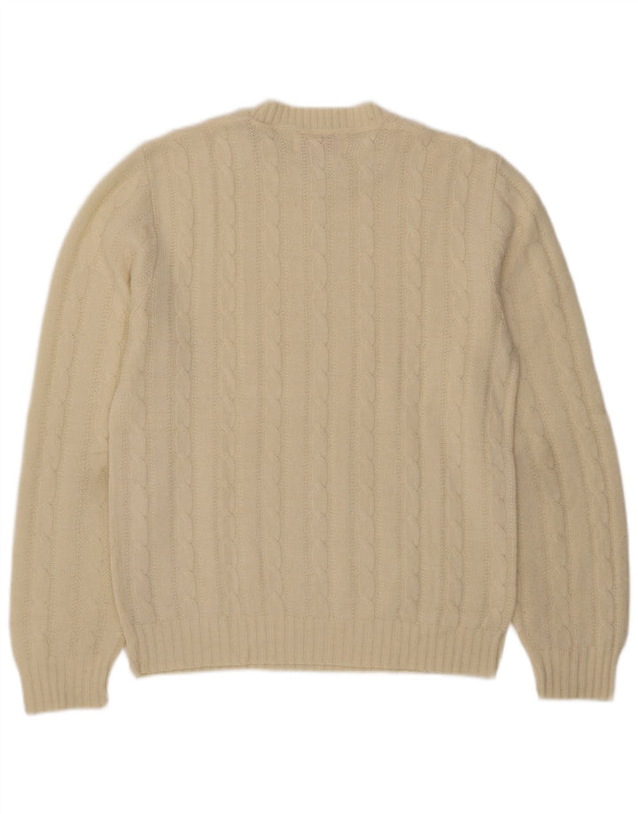 Jantzen Herre Crew Neck Jumper Sweater Medium Off White