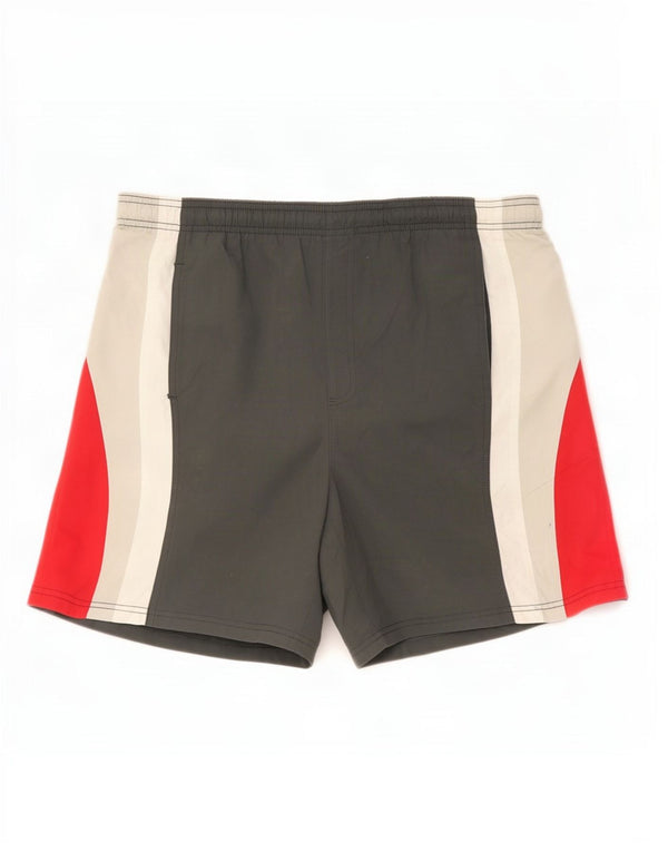 Emporio Armani Grafiske badeshorts til mænd Stor grå farveblok