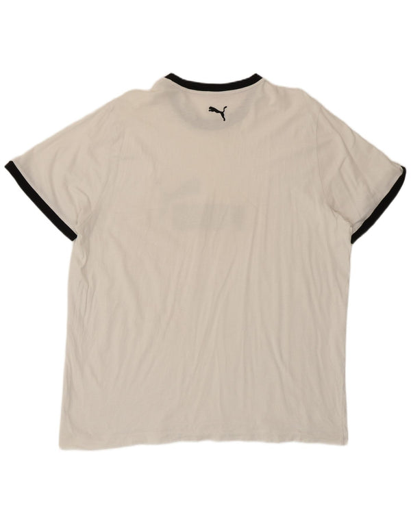 Puma Herre Grafisk T-Shirt Top 2XL Hvid